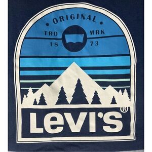 Levi Strauss & Co Logo Graphic Long Sleeve  T-Shirt Mens Size XXL